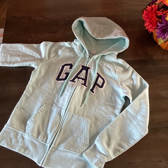 Light blue zip up GAP hoodie - Picture 1 of 5